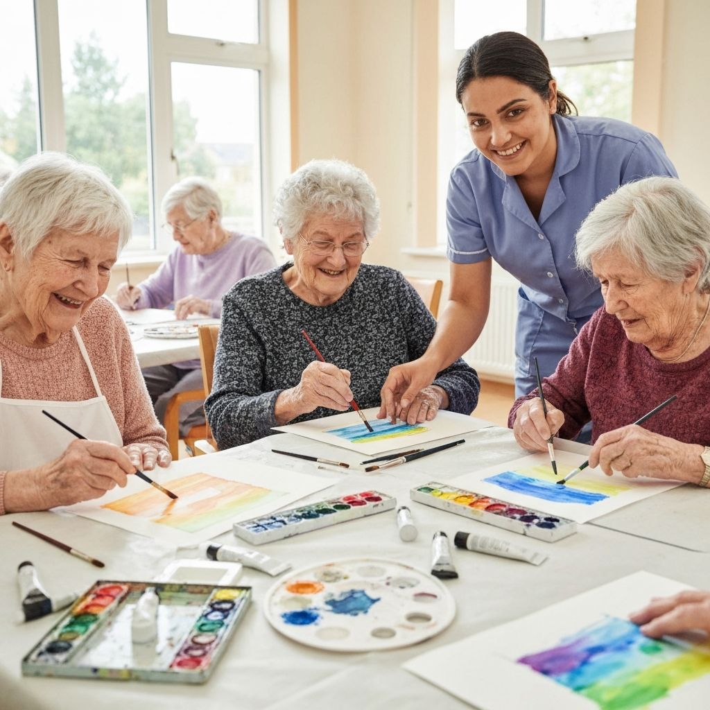 Residents enjoying activities at The Cedars